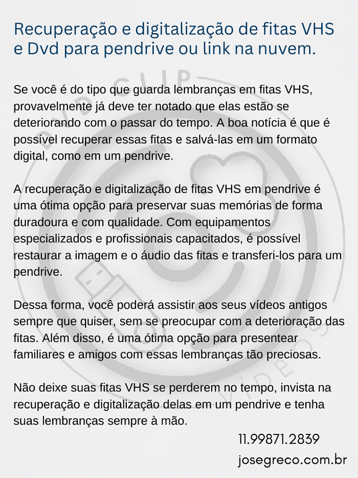 Gravo na Hora : Vhs para Mp4